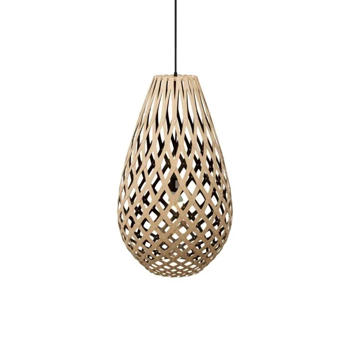 David Trubridge Koura H100 Bamboo / Sort – pendel — produktfoto
