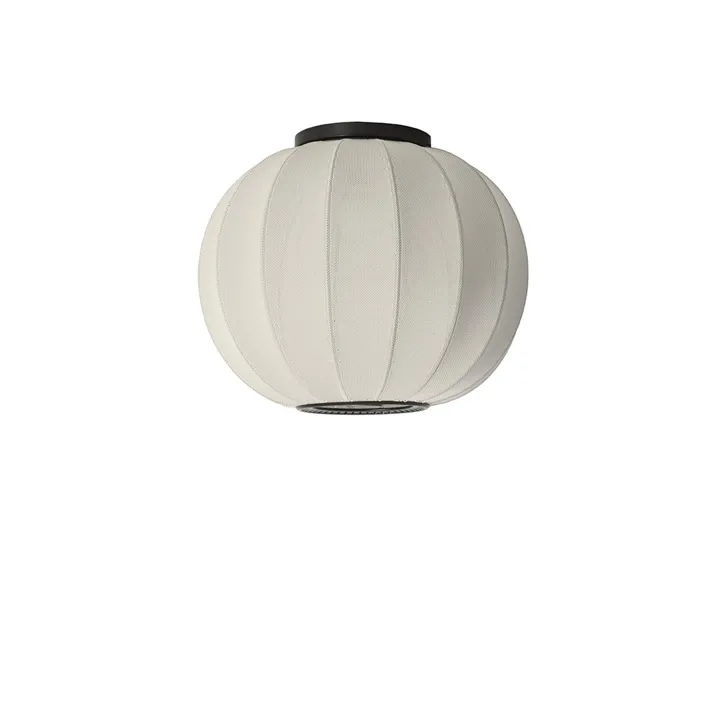 Made By Hand Knit-Wit Round Ø45 Pearl White – loftlampe — produktfoto