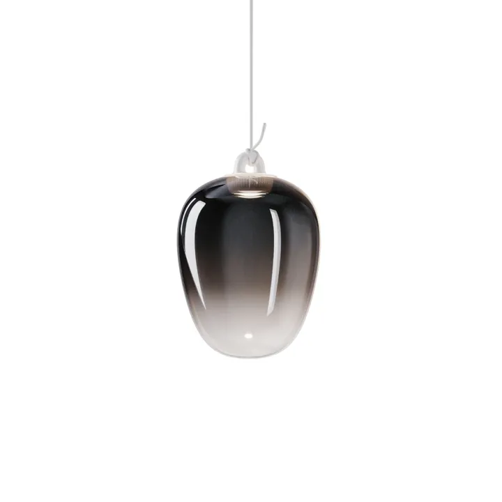 Lodes Oblò Medium 2700K Glossy Smoke/Hvid – pendel — produktfoto