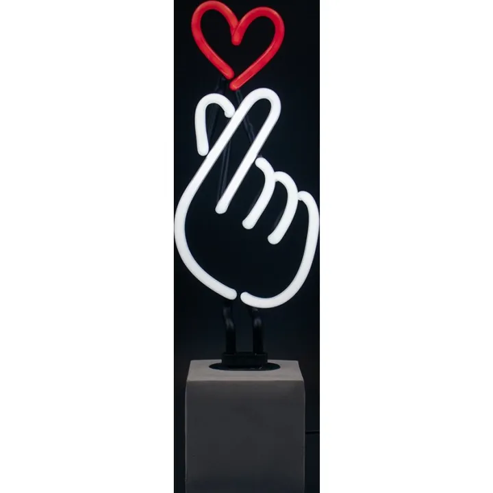 Locomocean Finger hjerte neonskilt – dekorationslys — produktfoto