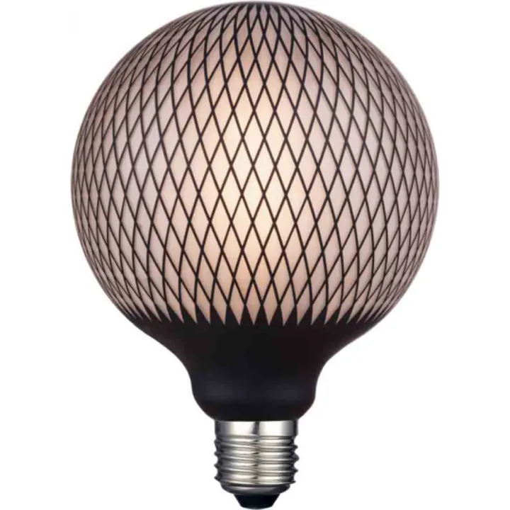 Halo Design Colors Diamond Print E27 globepære, 3-trins dæmp, 7W – pære — produktfoto