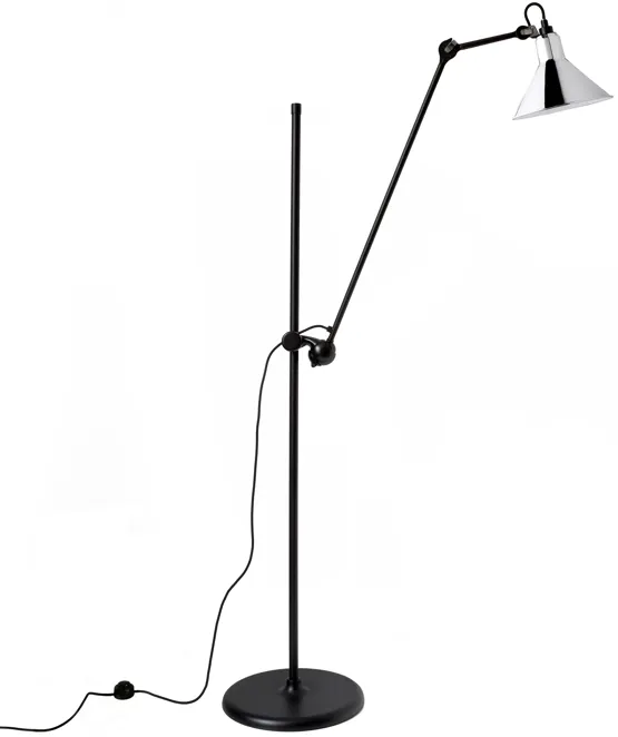 Lampe Gras No 215 , sort/krom – gulvlampe — produktfoto