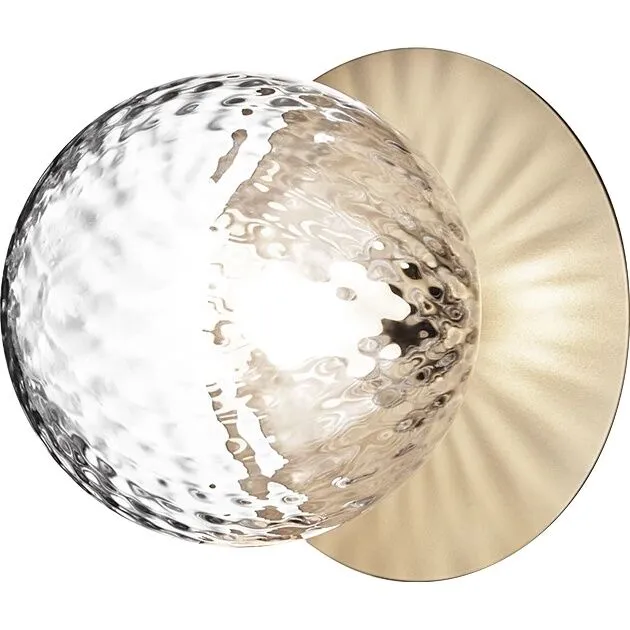 Nuura Liila 1 Væg/ Guld & Klar Glas Medium – væglampe — produktfoto