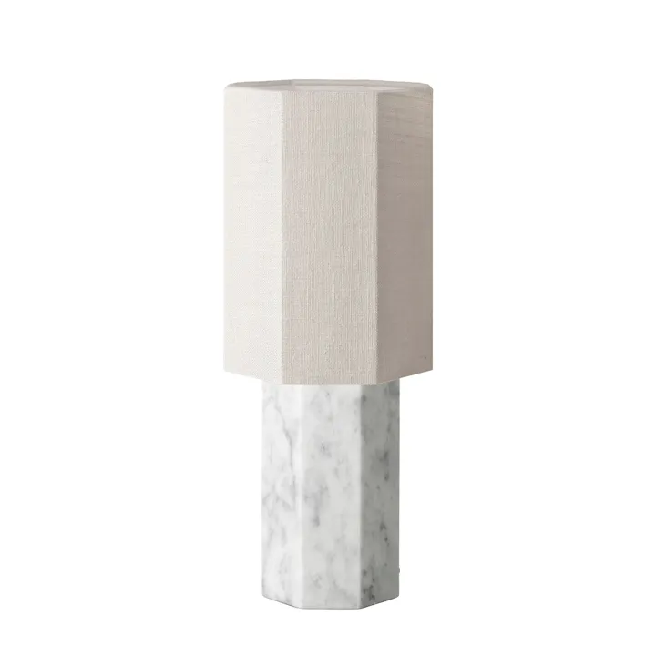 Louise Roe Eight Over Eight Stor Hvid Marmor/Jute White – bordlampe — produktfoto