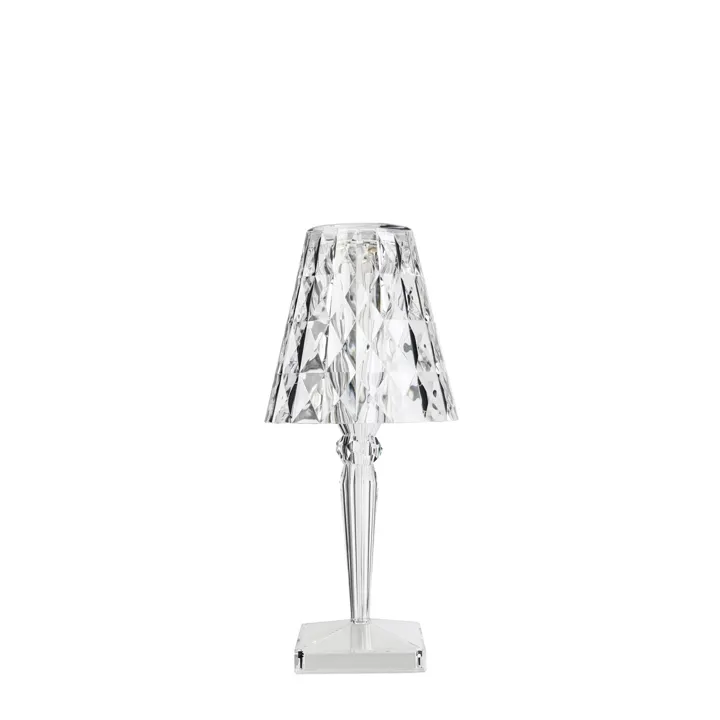 Kartell Big Battery Krystal – transportabel bordlampe — produktfoto
