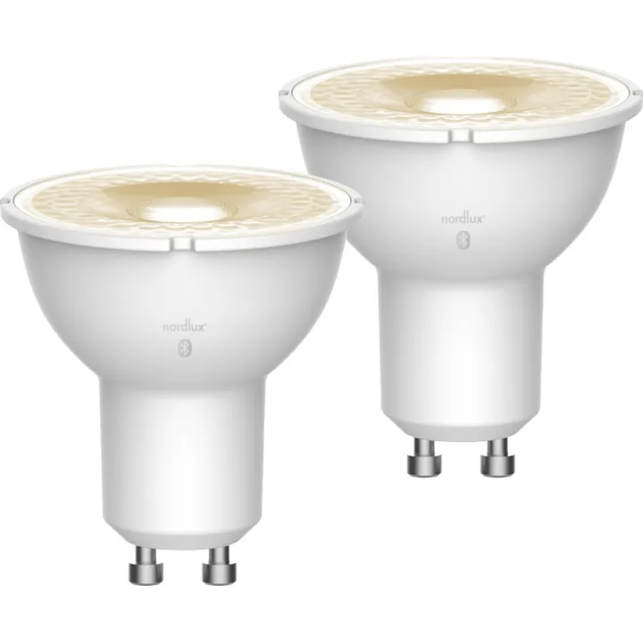 Nordlux Smart GU10 spotpære, 2200K-6500K, 4,5W, 2-pak – pære — produktfoto