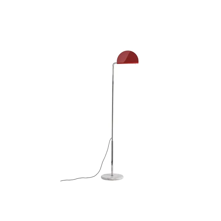 DCWéditions Mezzaluna Krom/Rød – gulvlampe — produktfoto