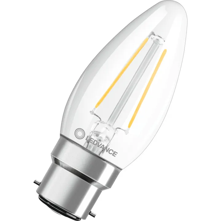 Ledvance B22D kertepære, 2700K, 2,5W – pære — produktfoto