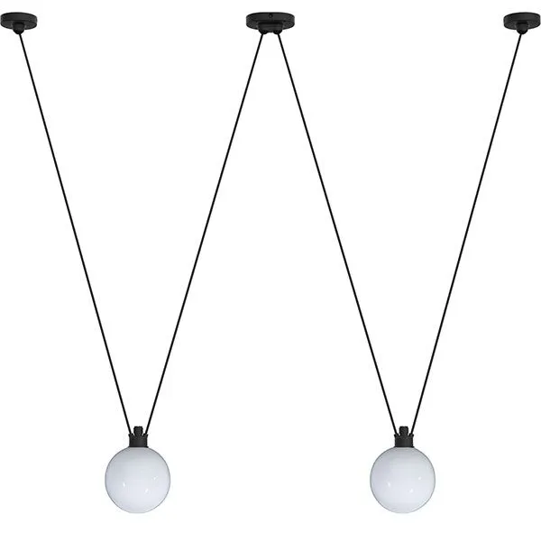La Lampe Gras N324 med Glaskupler – loftlampe — produktfoto
