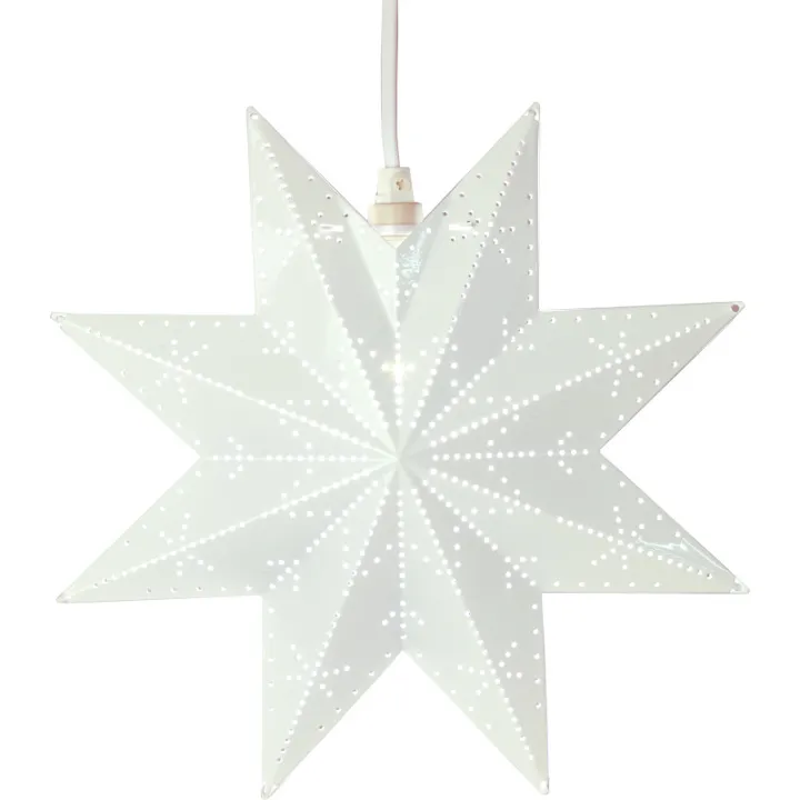 Star Trading Classic julestjerne med lys, 28 cm, hvid – dekorationslys — produktfoto