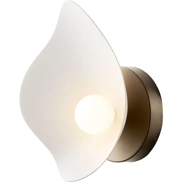 Nuura Florii 1 Mørk Bronze/Hvid – væglampe — produktfoto