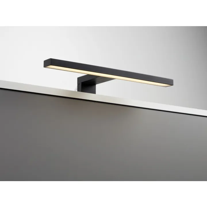 Loevschall NextGen spejllampe, sort, 30 cm – væglampe — produktfoto