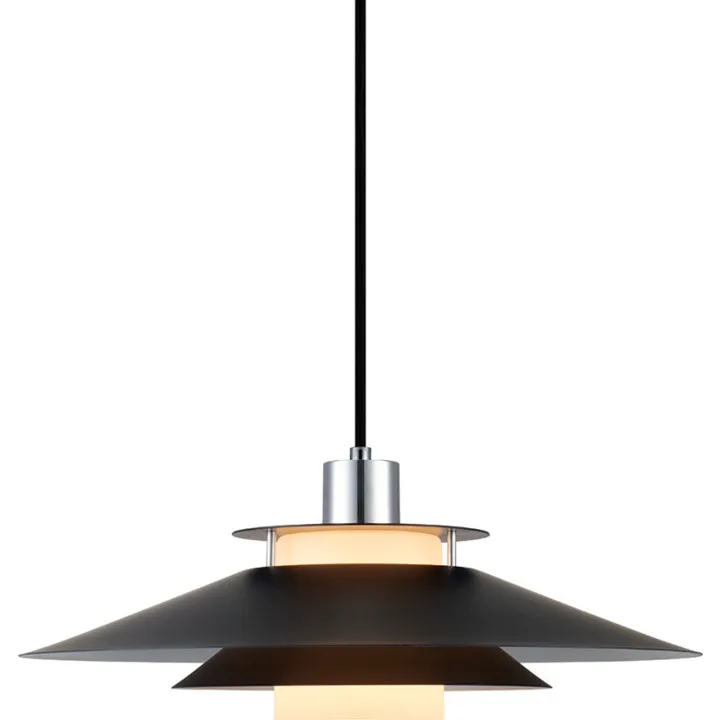 Halo Design Rivoli , sort/krom – pendel — produktfoto