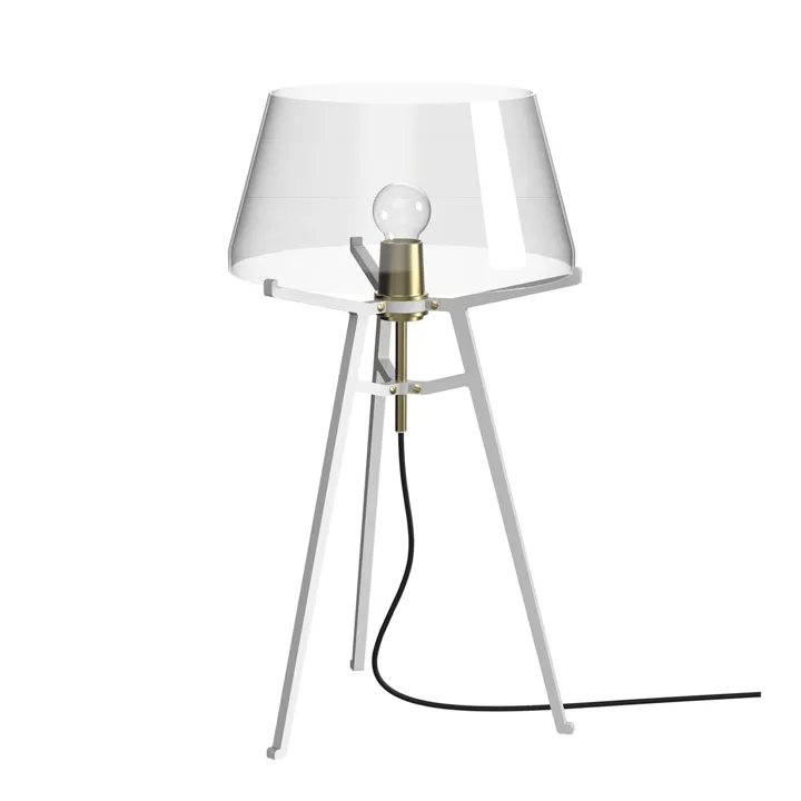 Tonone Ella Hvid/Røget Glas – bordlampe — produktfoto