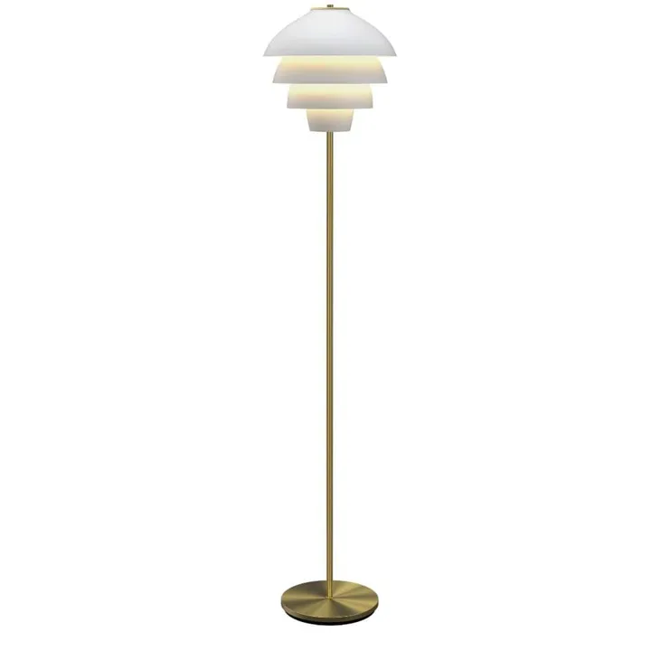 Belid Valencia - Mat hvid/ messing – gulvlampe — produktfoto