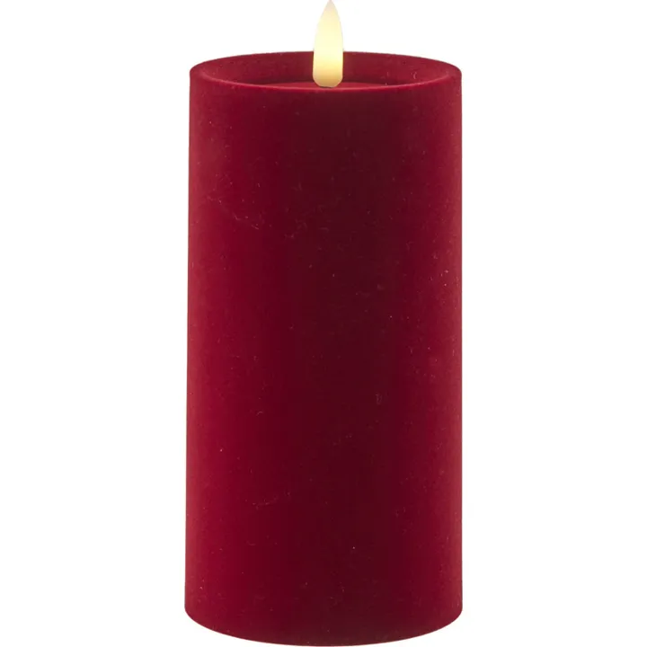 Sirius Sille velour LED bloklys, H15 cm – LED-stearinlys — produktfoto