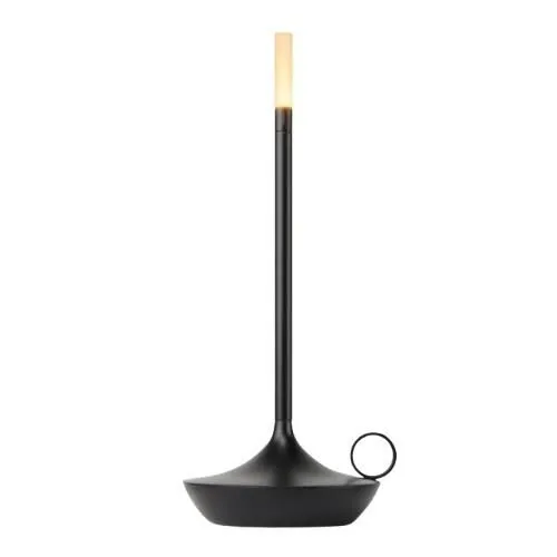 Graypants Wick PRO Sort – transportabel bordlampe — produktfoto