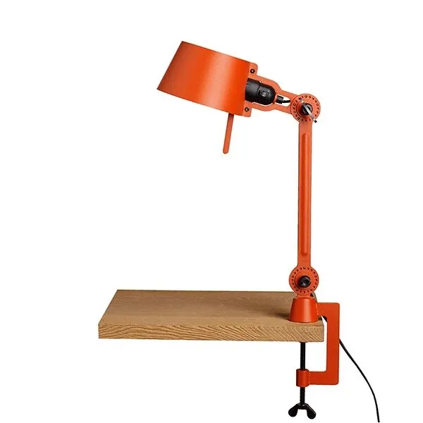 Tonone Bolt Kort En Arm med Klemme Striking Orange – bordlampe — produktfoto