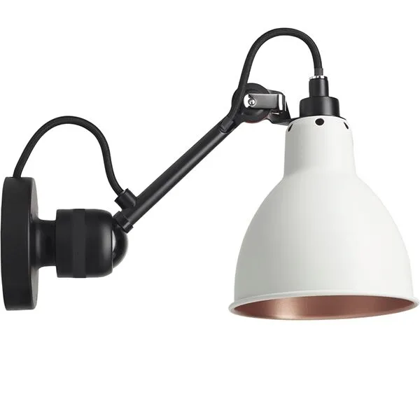 La Lampe Gras N304 Mat Sort/Hvid/Kobber Hardwired – væglampe — produktfoto
