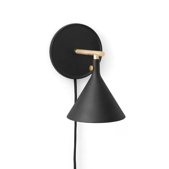 Audo Copenhagen Cast Sconce med Diffuser Sort – væglampe — produktfoto