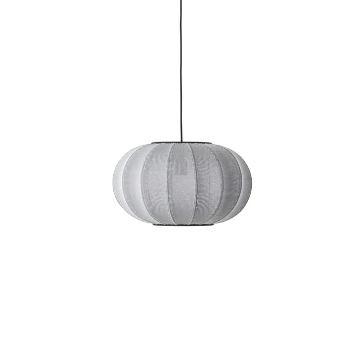 Made By Hand Knit-Wit Oval Silver Ø45 – pendel — produktfoto