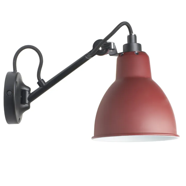La Lampe Gras N104 Sort/Rød – væglampe — produktfoto