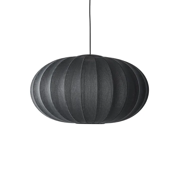 Made By Hand Knit-Wit Oval Ø76 Sort LED – pendel — produktfoto