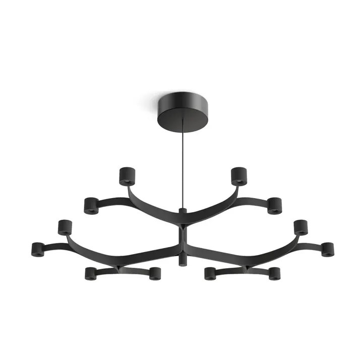 Stilnovo Fronda 12 Black 9005 – pendel — produktfoto