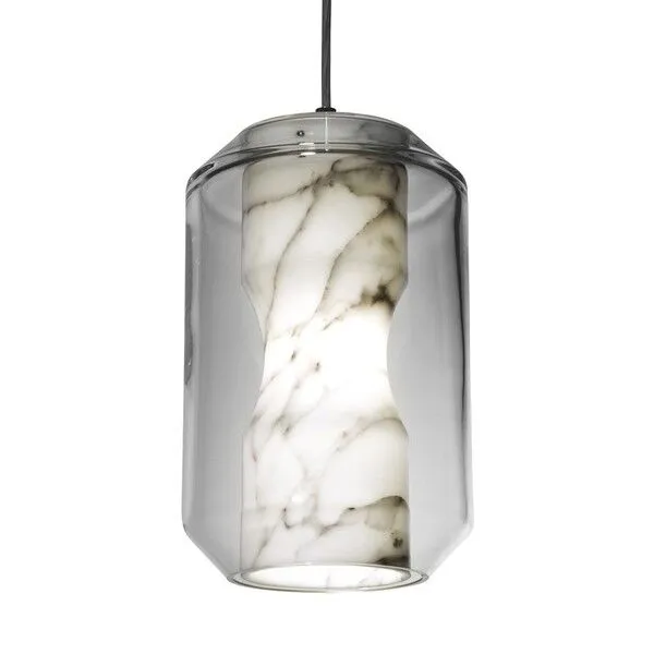 Lee Broom Chamber Light Stor Carrara Marmor/Krystal – pendel — produktfoto