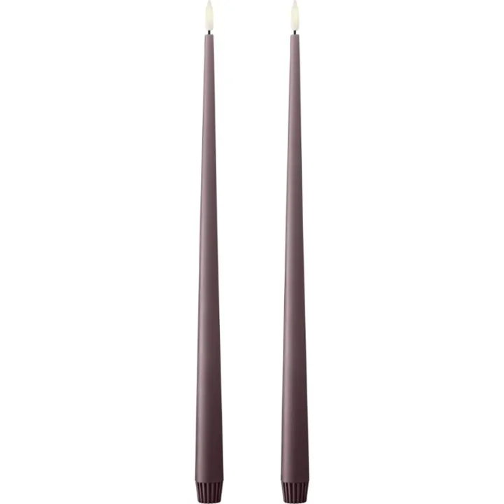 ester & erik LED kronelys, 40 cm, lilla, 2-pak – LED-stearinlys — produktfoto
