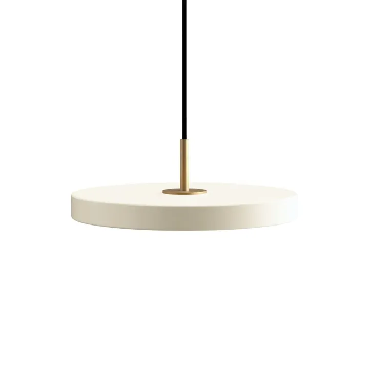 Umage Asteria Plus Mini Pearl White m/ Messingtop – pendel — produktfoto