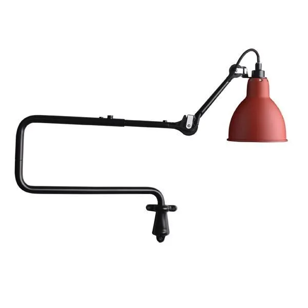 La Lampe Gras N303 Mat Sort & Rød – væglampe — produktfoto