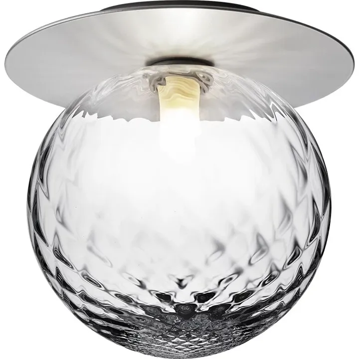 Nuura Liila 1 Væg/ Sølv & Klart Glas Stor – væglampe — produktfoto