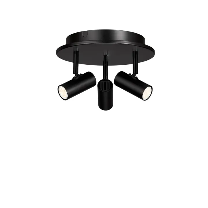 Belid Cato 3 Spotlights Rund Mat Sort – spot — produktfoto