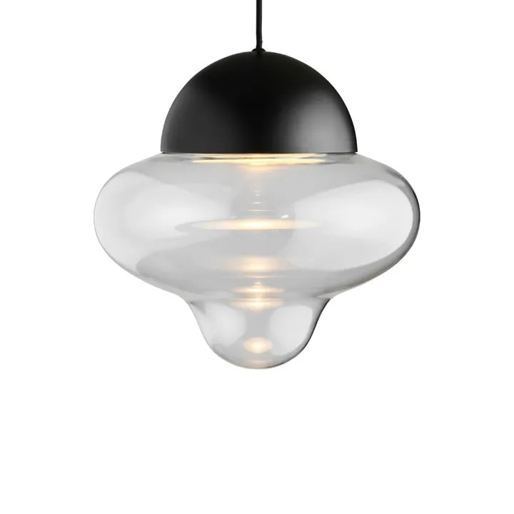 Design By Us Nutty XL Clear Glass / Black Dome – pendel — produktfoto