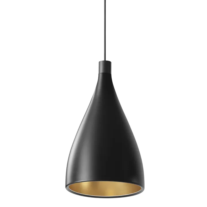 Pablo Designs Swell Single XL Smal Sort/Messing – pendel — produktfoto
