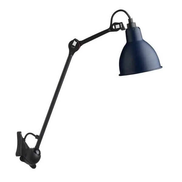 La Lampe Gras N222 Mat Sort & Mat Blå – væglampe — produktfoto