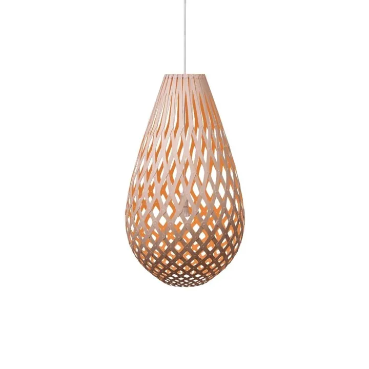 David Trubridge Koura H100 Bamboo / Orange – pendel — produktfoto