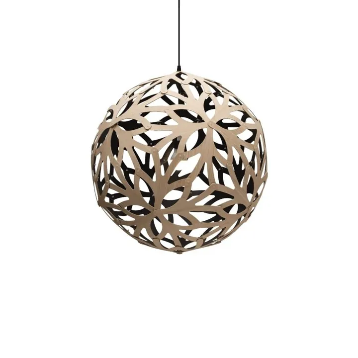 David Trubridge Floral Ø80 Bamboo / Sort – pendel — produktfoto