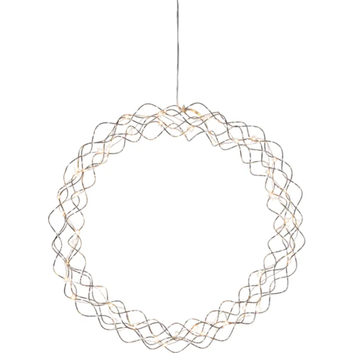 Star Trading Curly juledekoration, Ø48 cm, krom – dekorationslys — produktfoto