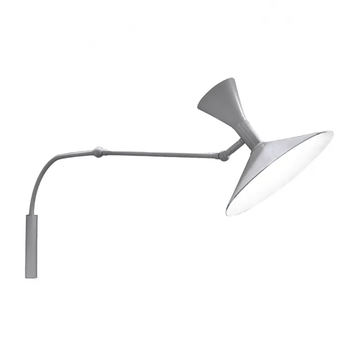 Nemo Lampe de Marseille Mini Mat Grå – væglampe — produktfoto