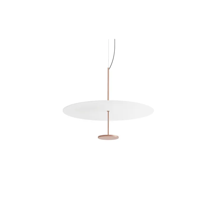 Linea Light collection Stilo_P Ø74 Beige Rød – pendel — produktfoto