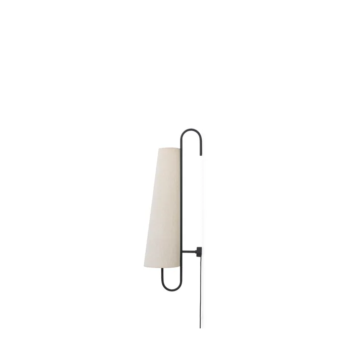 Ferm Living Ancora 100 Sort/Naturlig – væglampe — produktfoto