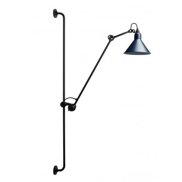 La Lampe Gras N214 Mat Sort & Mat Blå – væglampe — produktfoto
