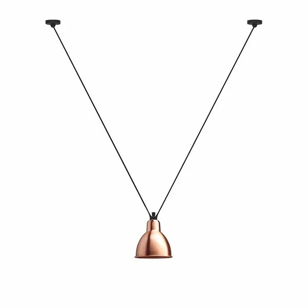 La Lampe Gras N323 Kobber & Hvid Round – pendel — produktfoto