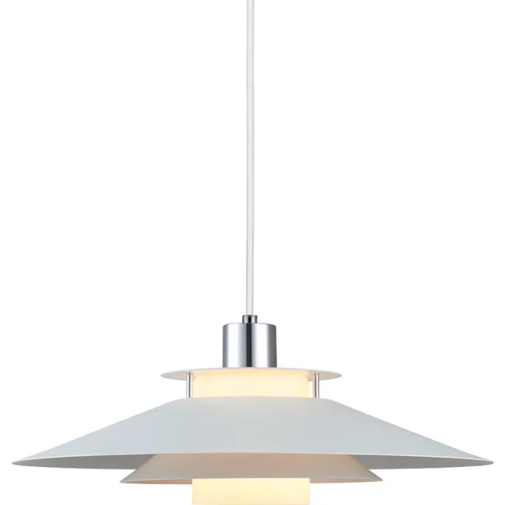 Halo Design Rivoli , hvid/krom – pendel — produktfoto