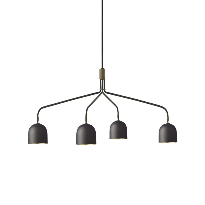 GUBI Howard 4 Arm Lang Gunmetal – lysekrone — produktfoto