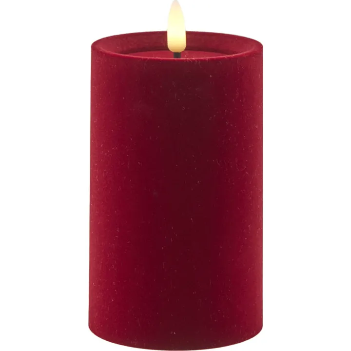 Sirius Sille velour LED bloklys, H12,5 cm – LED-stearinlys — produktfoto