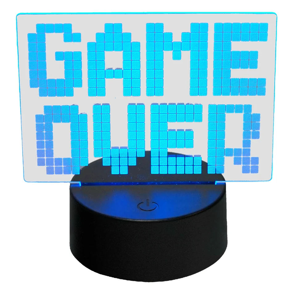 Mecharite 3D Lampe - GAME OVER – dekorationslys — produktfoto