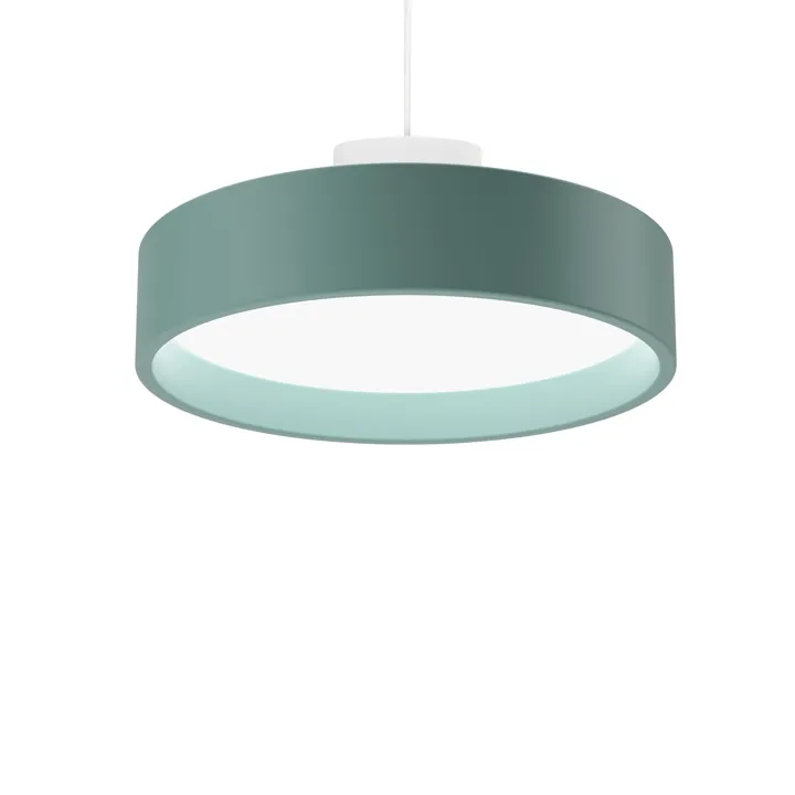Louis Poulsen LP Circle Opal Diffuser Ø45 3000K & Dali/Switch-Dim Pale Petroleum – pendel — produktfoto